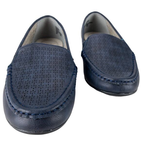 Cliffs by White Mountain Flatts Woman's 8 1/2 Wide Blue Black Soles - Picture 1 of 11